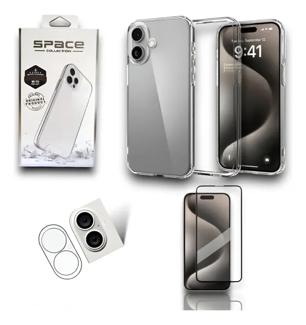 Capa  Space Celular  Transparente para iPhone 11 ao 17 Pro Max